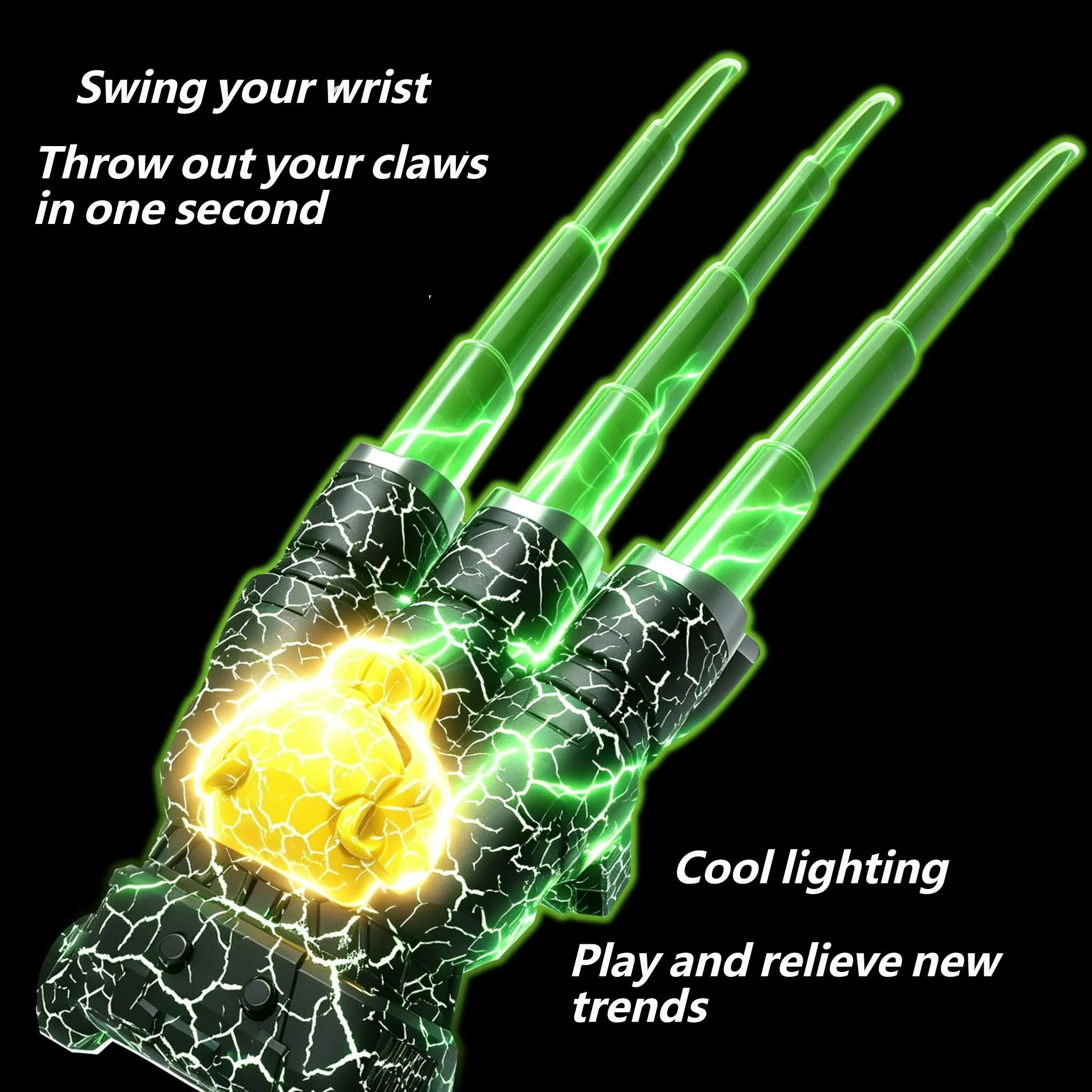 Outdoor Toy Bright Sword Wolf Claw Cosplay Retractable Multi-Color Flash LED Light Claw Party Interactive Toy For Adult Gift