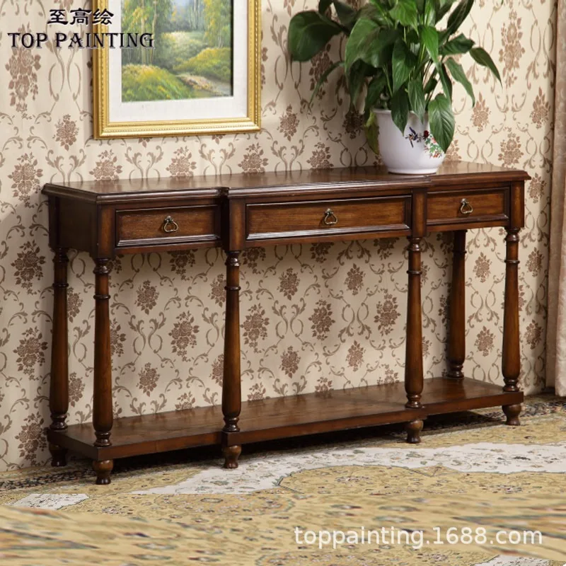 Supreme furniture, American country entrance table, desk, sofa back, a few three buckets, end view table, factory wholesale