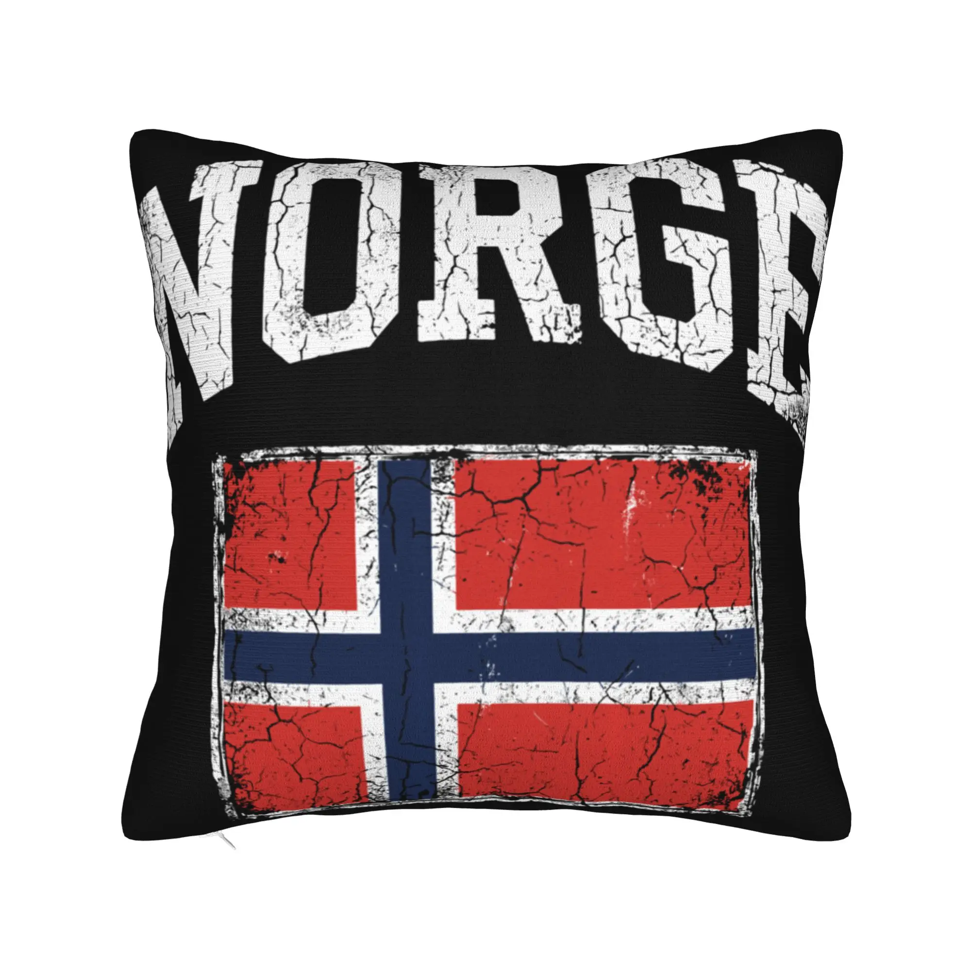 Norge Flag Norway Norwegian Home Love Family Pillow Cover  Soft Cushion Cover Morden Pillow Case For Sofa Home Decoration