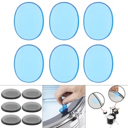 6pcs/set Drum Mute Pad Transparent Silicone Gel Drum Dampeners Get Jazz Snare Muffler Silencer for Drums Cymbals Tone Control