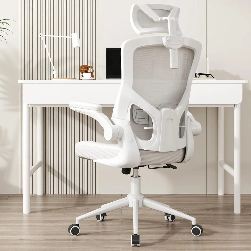 

Ergonomic Mesh Desk Chair, High Back Computer Chair- Adjustable Headrest with Flip-Up Arms, Lumbar Support, Swivel Executive