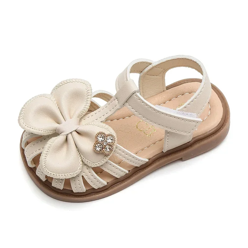 Estate bambino scarpe da bambino sandali da ragazza papillon suola morbida antiscivolo scarpe da esterno bambini primi camminatori sandali infantili