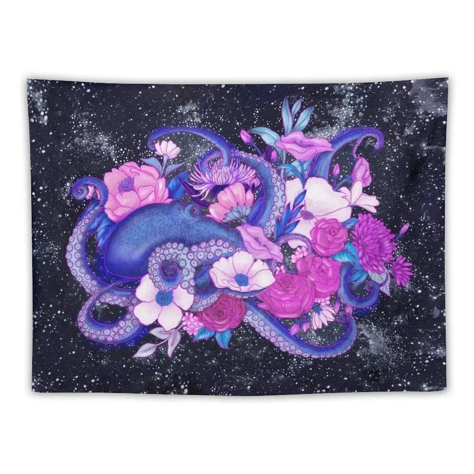 Magic Ocean: The Octopus Coloured Version Tapestry Aesthetic Decoration Mushroom Tapestry