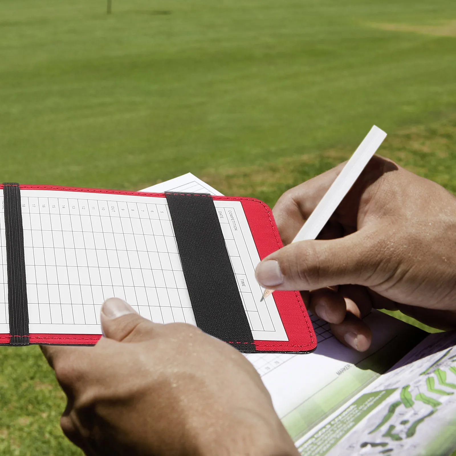 

Golf Scoring Book Card Holder Accessories Yardage Pu Notepad Fashionable Record Notebook
