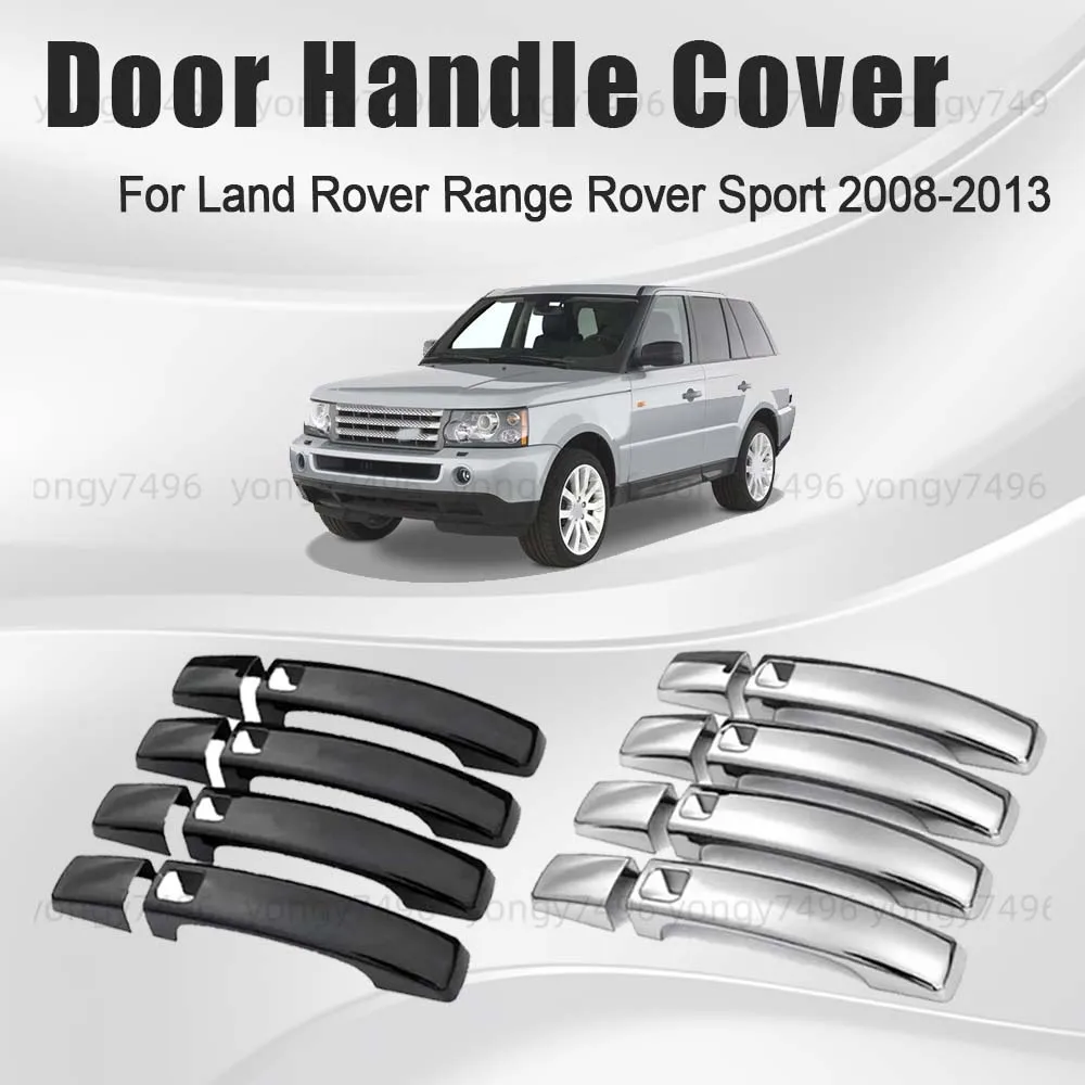 

Car Upgrade Glossy Black Chrome Silver Door Handle Cover For Land Rover Range Rover Sport 2008 2009 2010 2011 2012 2013 Stickers