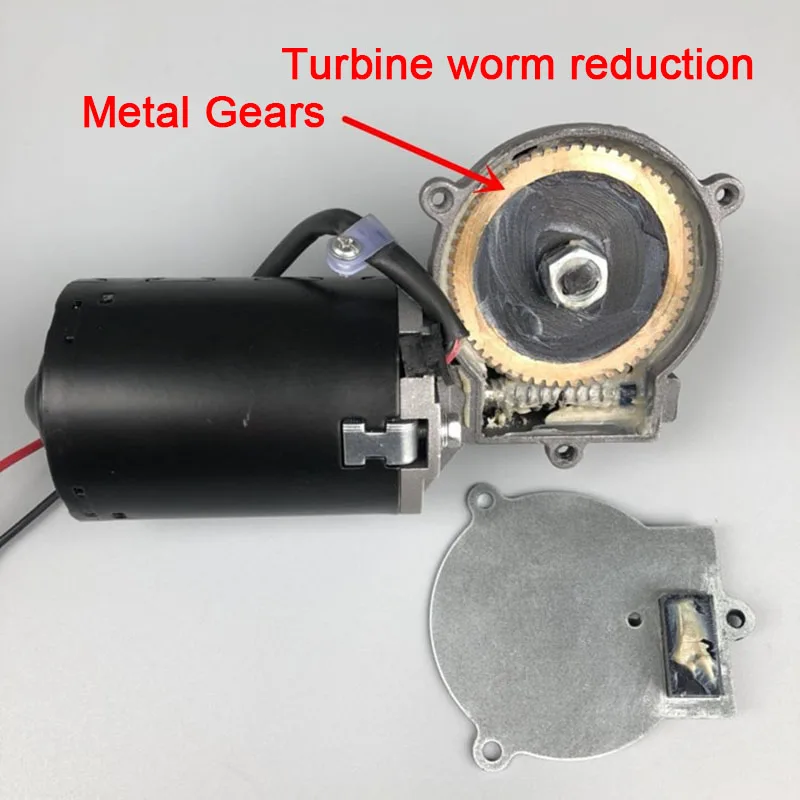 Worm Gear Worm DC Reducer Motor 24V High Power High Speed Motor Self Locking Metal Gear Can Be Positive And Negative.