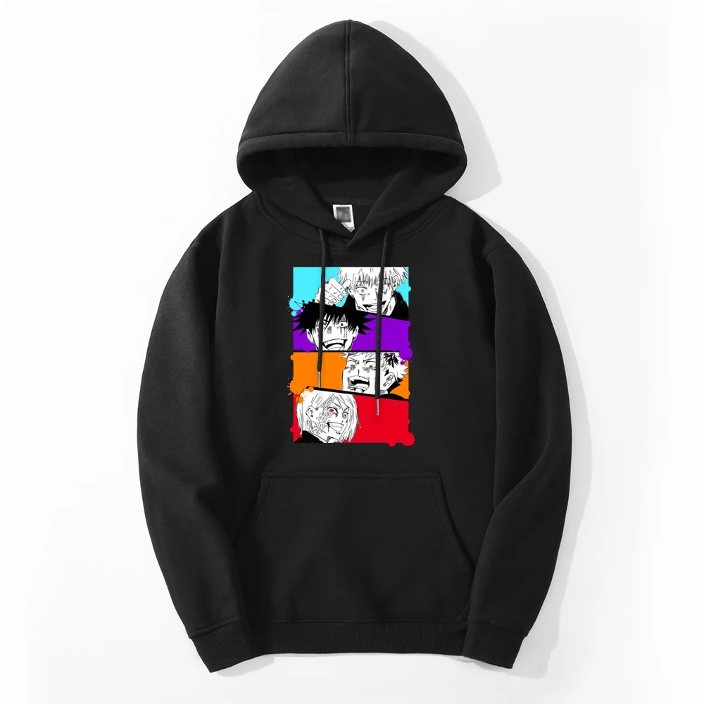 

Jujutsu Kaisen Gojo Satoru Yuji Japan Anime Men's Fleece Sweatshirts Hoodie Oversized Fitness Sportswear Breathable Clothes