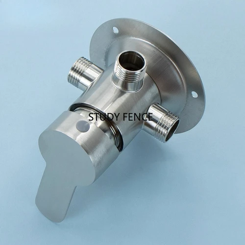 Imagen 2 del producto Grifo montado en superficie de acero inoxidable 304, grifo con interruptor de cabezal de ducha, calibre cuarto, accesorios de baño, 1 ud.