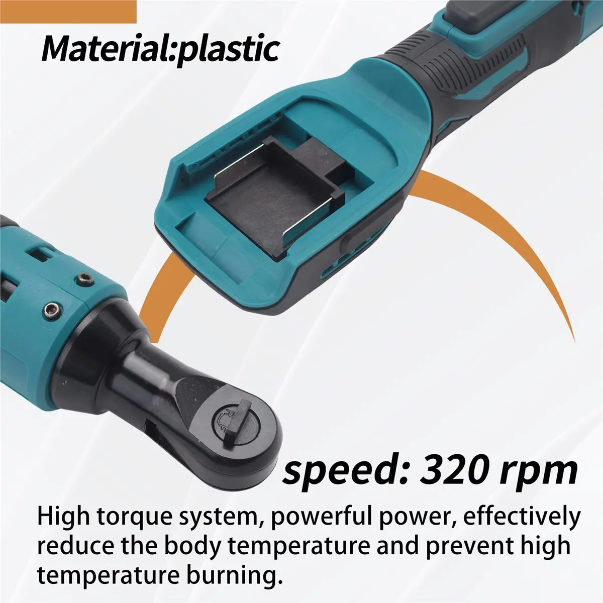 #28F Rechargeable Screwdriver Removal Screw Nut For Makita 18V Battery,3/8inch electric ratchet wrench,(plastic)