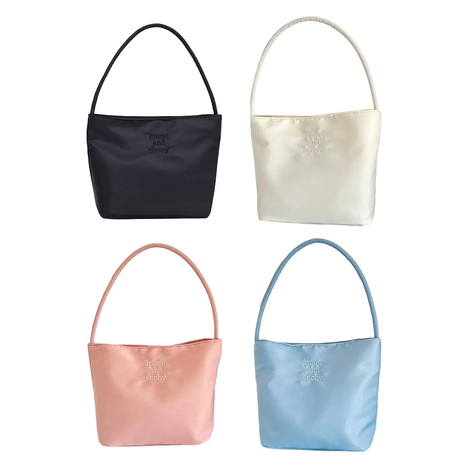 Women Nylon Shoulder Bag Chic Female Underarm Bag Top Handle Handbag for Summer Spring Birthday Outdoor Travel Vacation Beige 