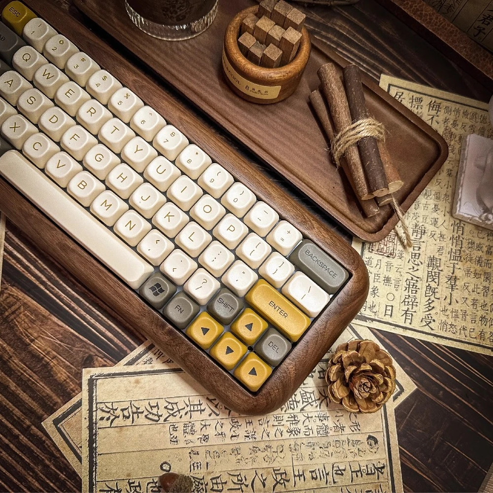 GH60 Wooden Mechanical Keyboard Kit Wireless Tri-mode Hot-Swap RGB Backlight Support VIA Custom 60% Gaming Keyboard Wooting Mojo