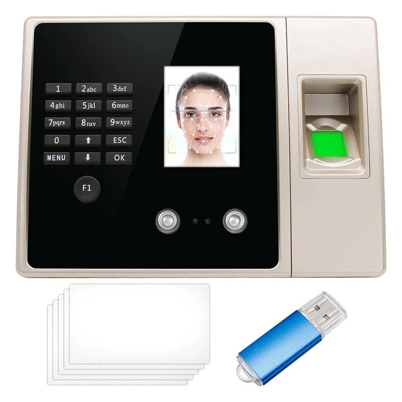 Time Clocks For Small Business,Clock In And Out Machine For Employees With Face Recognition,PIN Punching In One Durable US Plug