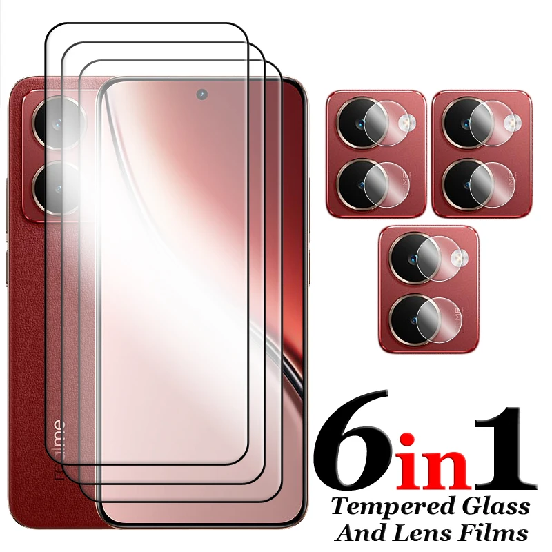 

For Realme P3 Ultra Glass For Realme P1 Pro P3 Ultra Tempered Glass 3D Curved Full Cover Screen Protector For P3 Ultra Lens Film