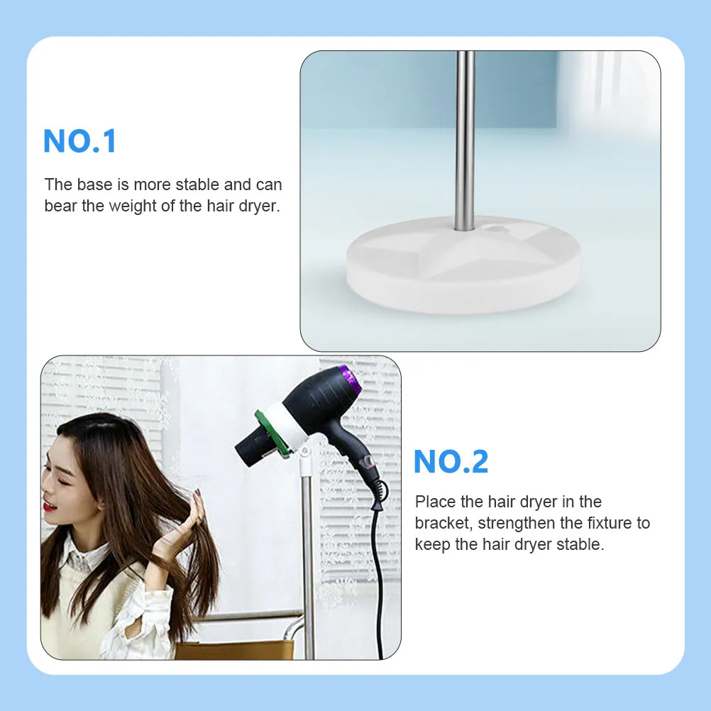

Hair Dryer Holder Stand Cordless Rechargeable Diffuser Blow Dryer Rack Pet Grooming Hands Free Stainless Steel Practical Gift