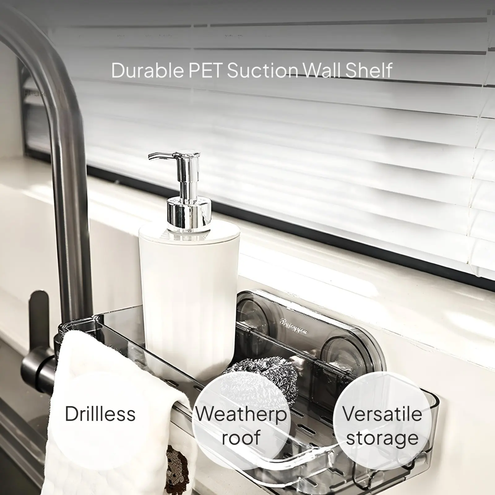 Organizer-Rack für Saugspüle, Abtropfregal, ohne Bohren