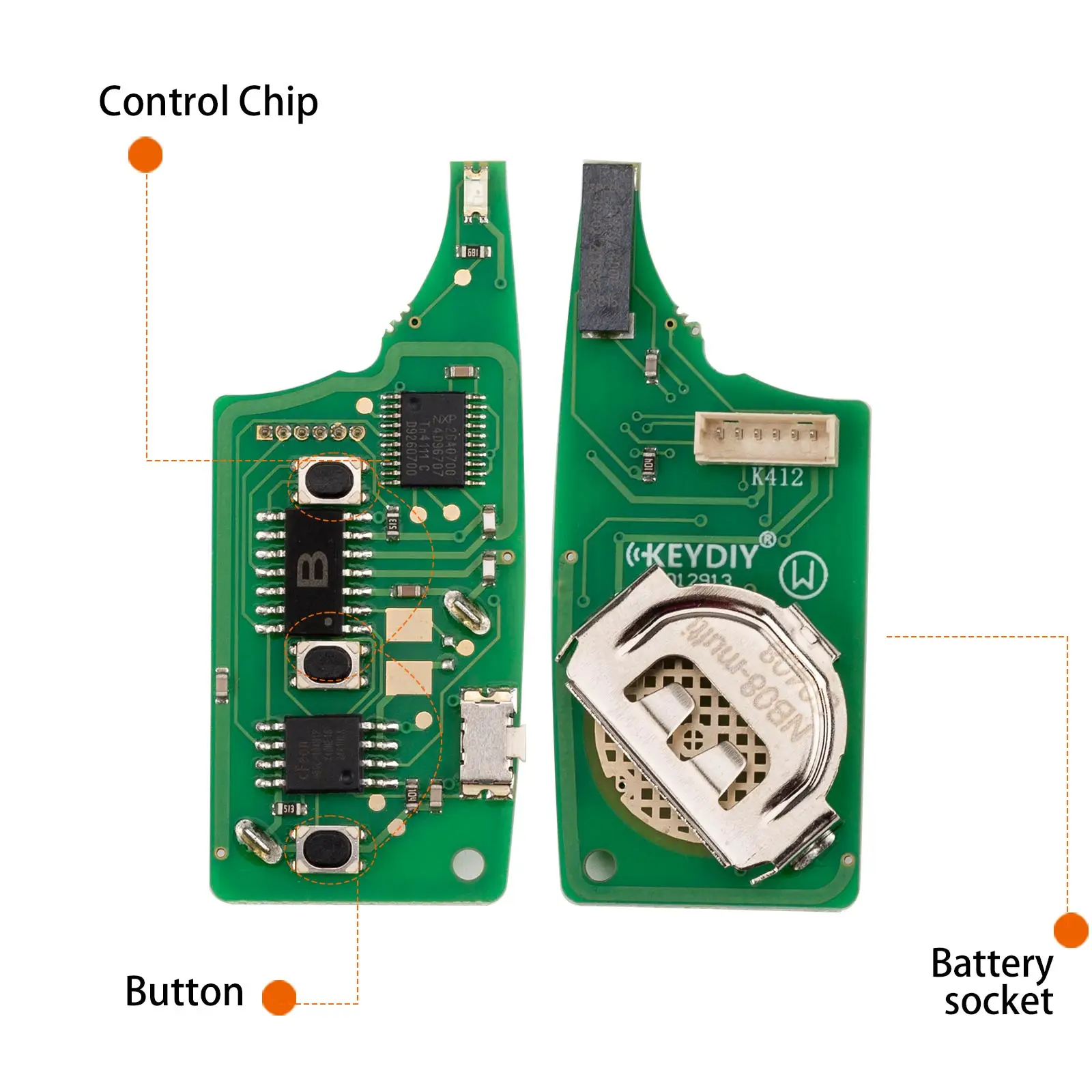 KEYDIY KD NB08-4 NB Series PCF Universal Flip Remote Key 3+1 Buttons Compatible with Volkswagen Type Vehicles