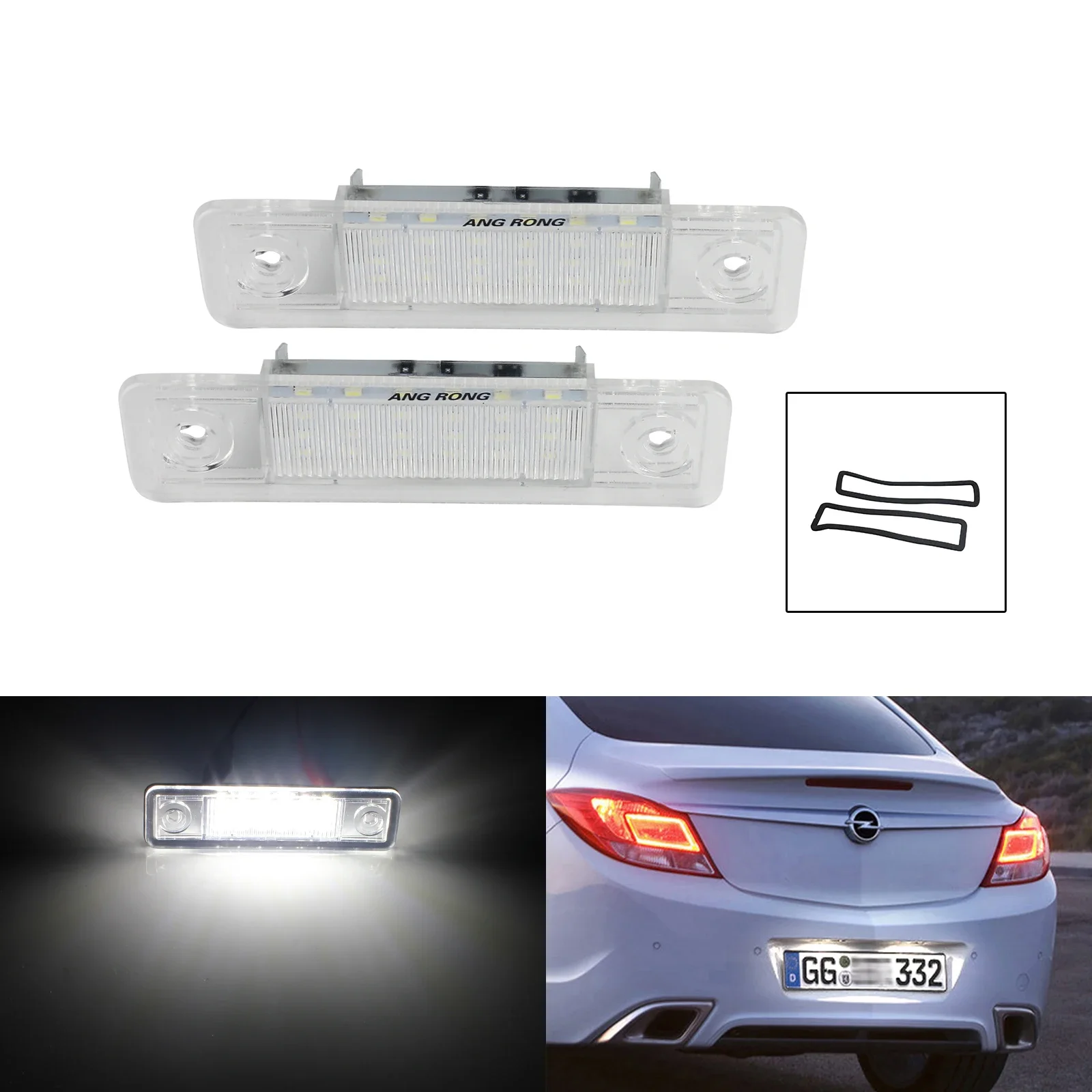 ANGRONG CANBUS LED Licence Number Plate Light For Vauxhall Opel Astra F G Corsa Omega Signum Vectra