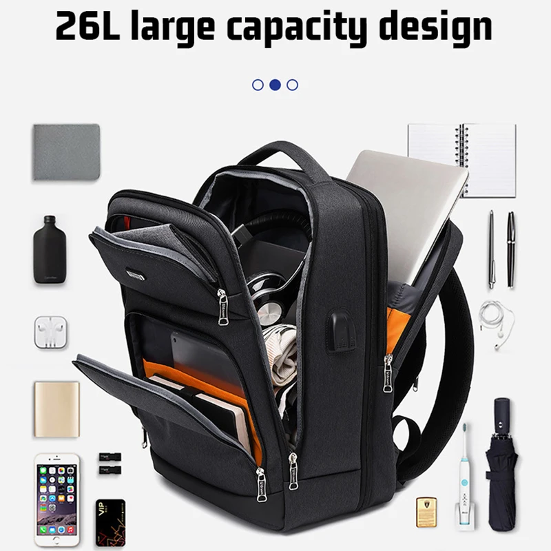 Backpacks For Men High-quality Backpack 15.6\'\'Large Capacity Laptop Backpack USB port Rucksack Business Bag  Travel Backpack