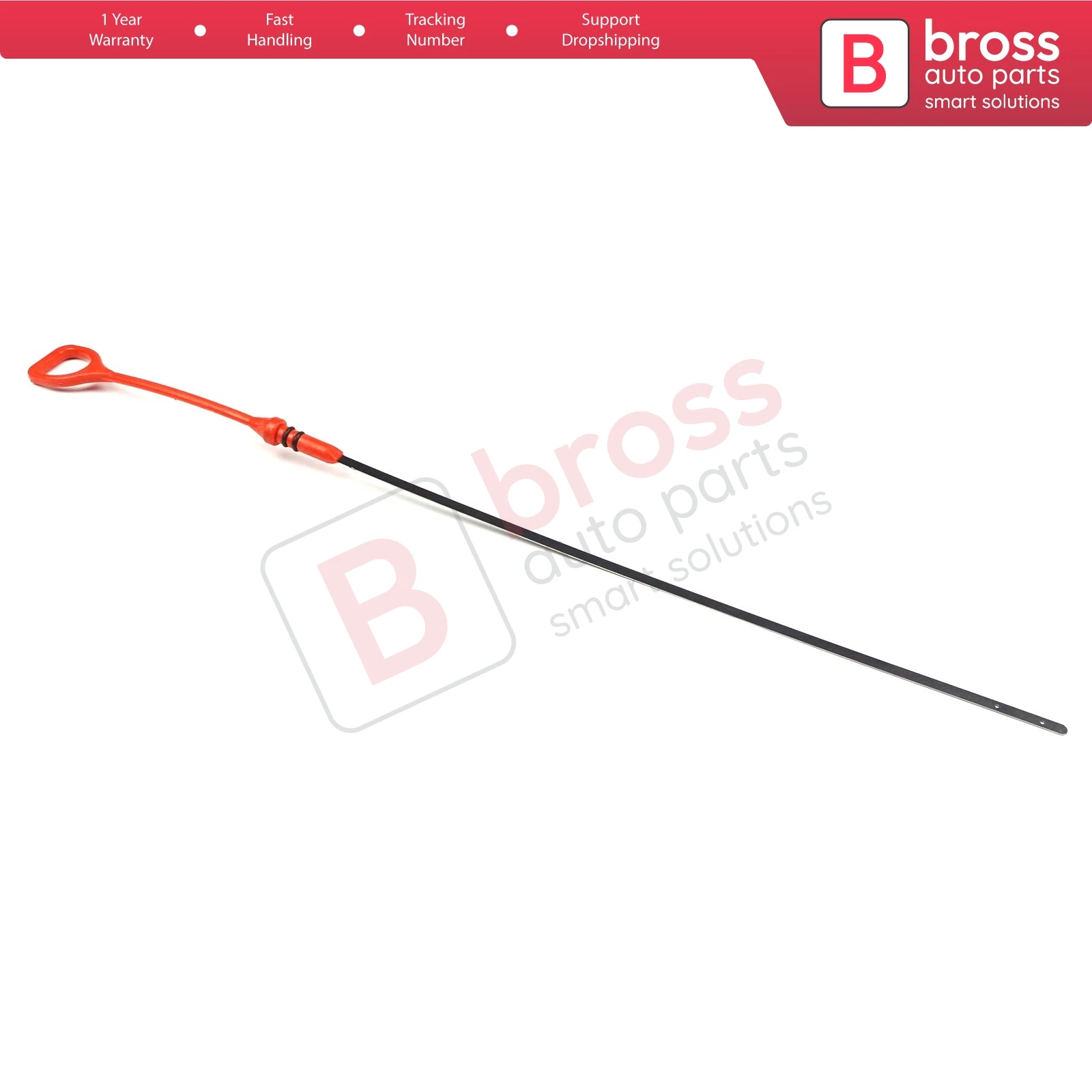 Bross BSP906 Engine Oil Dipstick Measurer 505 mm for Honda Civic 1996-2000. Total length: 505 mm, from the upper seal: 360 mm