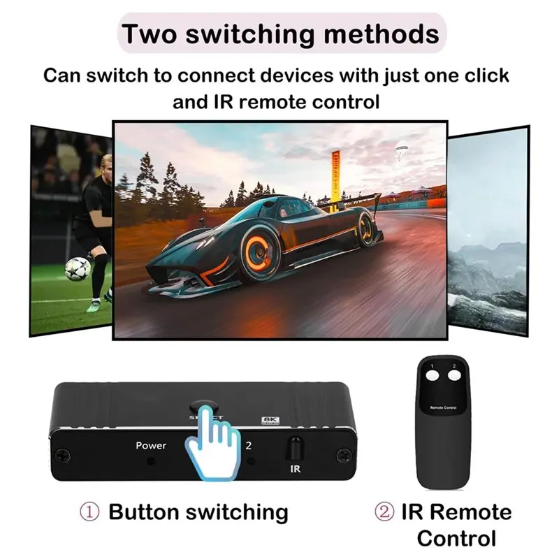 B27B Bi-Directional 8K -Compatible Switch 8K@60Hz 4K@120Hz Switch For PC PS5 Switcher