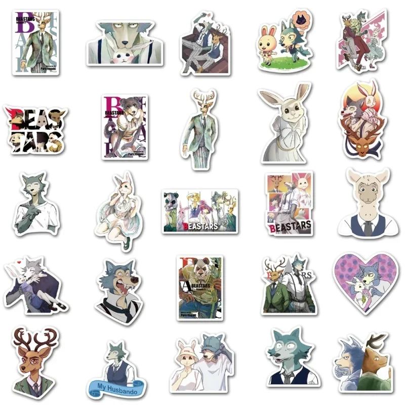 10/25/50 unidades Anime BEASTARS Graffiti adesivos à prova d'água adesivo de desenho animado decalque para casa