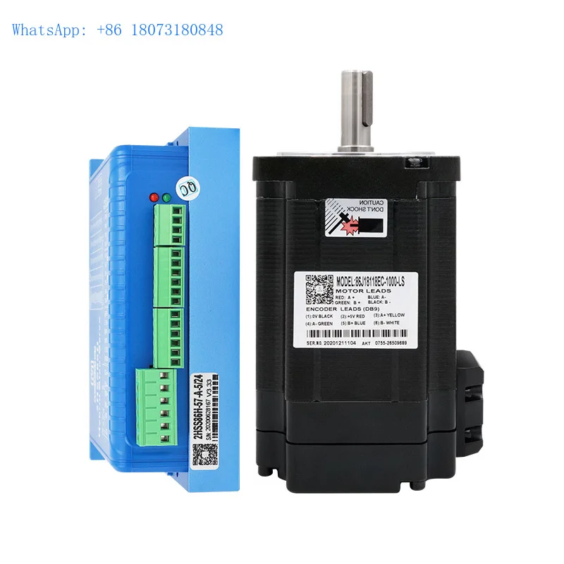 86J18118EC-1000-LS+2HSS86H size 86mm 6A 8.5N.m 2 phase nema 34 closed loop cnc stepper motor