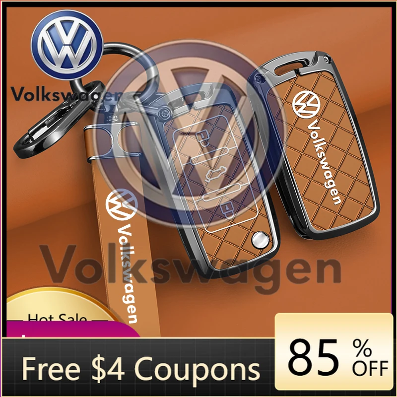 

Car Sticker 2026 Hot Styling Mouldings For VW Volkswagen Jetta MK5 Golf Zinc Alloy Car Remote Key Case Cover Shell For Volkswage