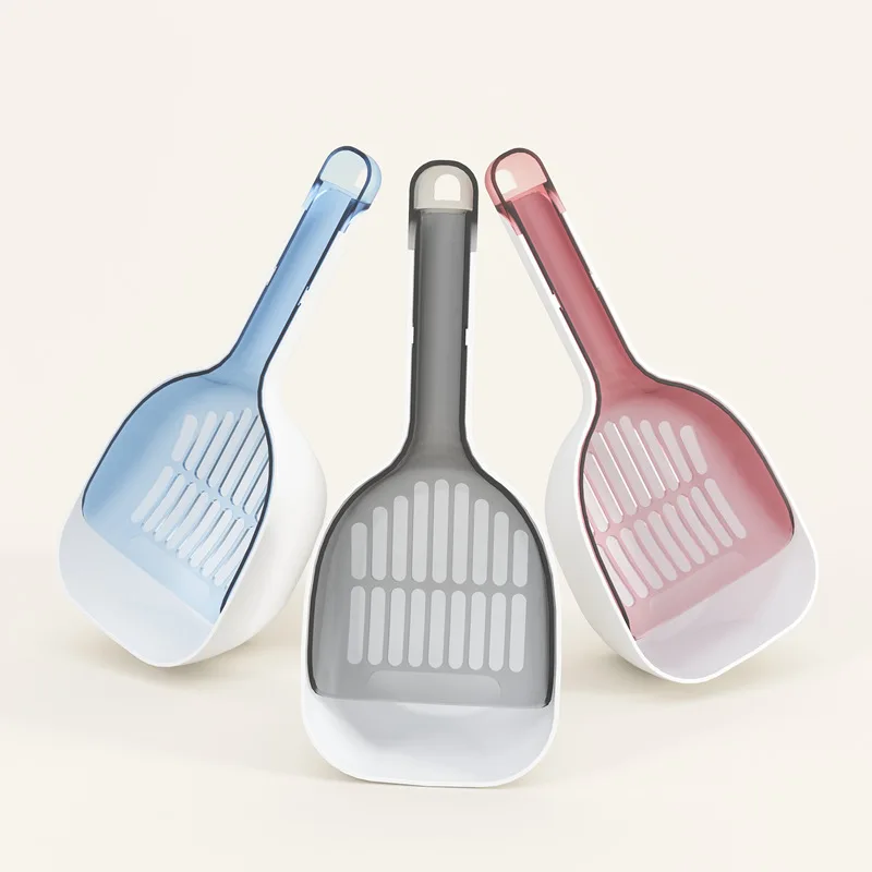 1Set Cat Litter Scoop Large Capacity Plastic Shovel Easy Clean Litter Box Waste Collection Portable Pet Poop Scoop