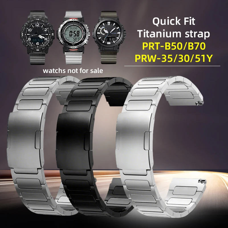 

Quick Fit 23mm titanium strap for Casio PRT-B50 PRT-B70 watchband PROTPEK PRW-35/51/60/ prt b50 prt b70 prw-30 prw-61Y Bracelet