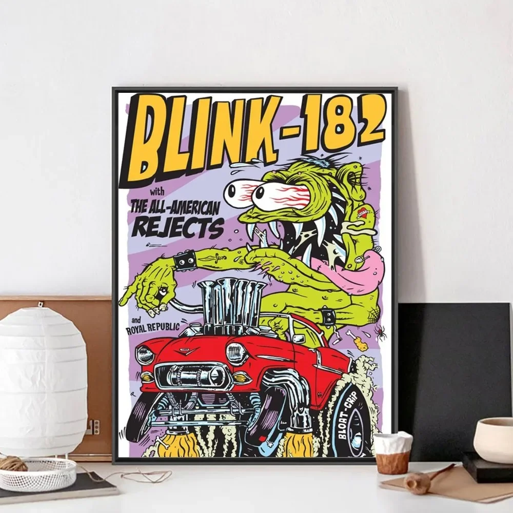 Blink 182 Rock Band Poster No incorniciato Poster Kraft Club Bar Paper Vintage Poster Wall Art Painting Bedroom Study Stickers