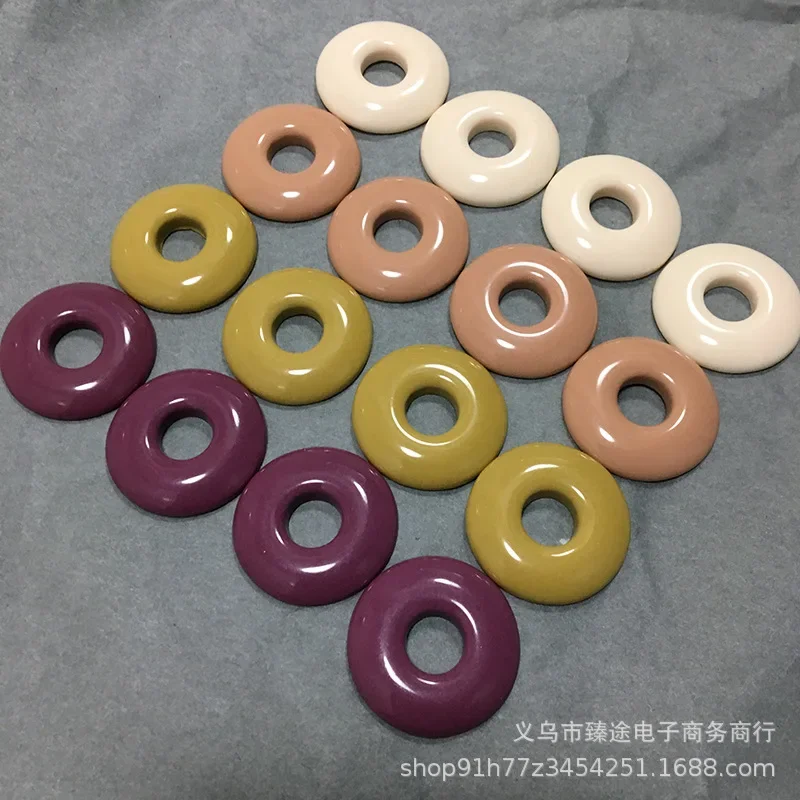 5pcs Korea's new Mo Landi geometric hollow circular resin accessories diy handmade earrings jewelry materials wholesale