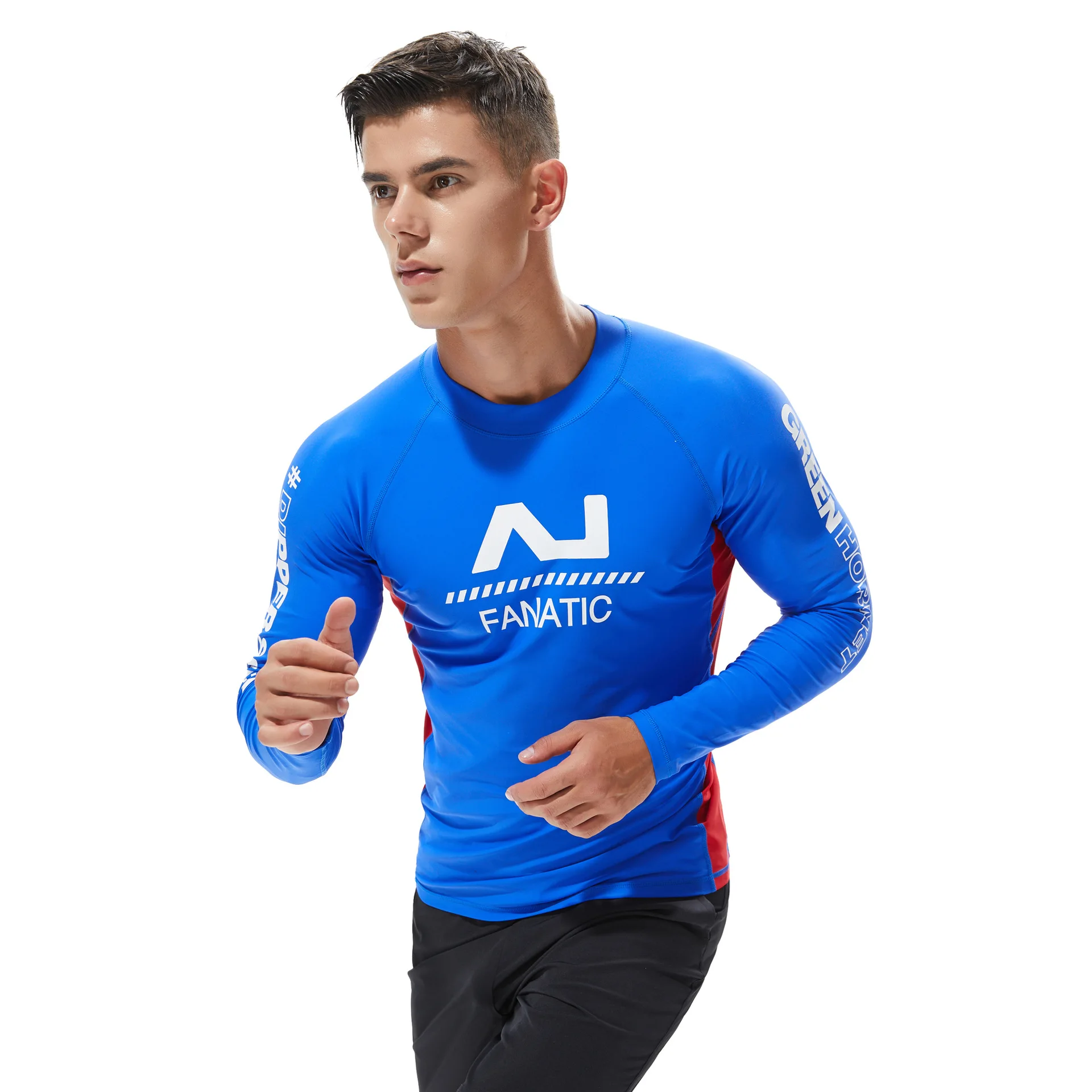 Spring Summer Men's Surfing Wetsuit Sports Fitness Swimwear Men Sexy Scuba Diving Suit Trendy Surf Top for Male New view 2