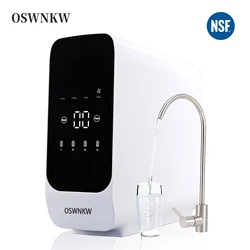 OSWNKW Reverse Osmosis Water Filtration System -600GPD High Flow Rate, No Water Tank, Reduced TDS, Compact, 1:2 Drainage Ratio