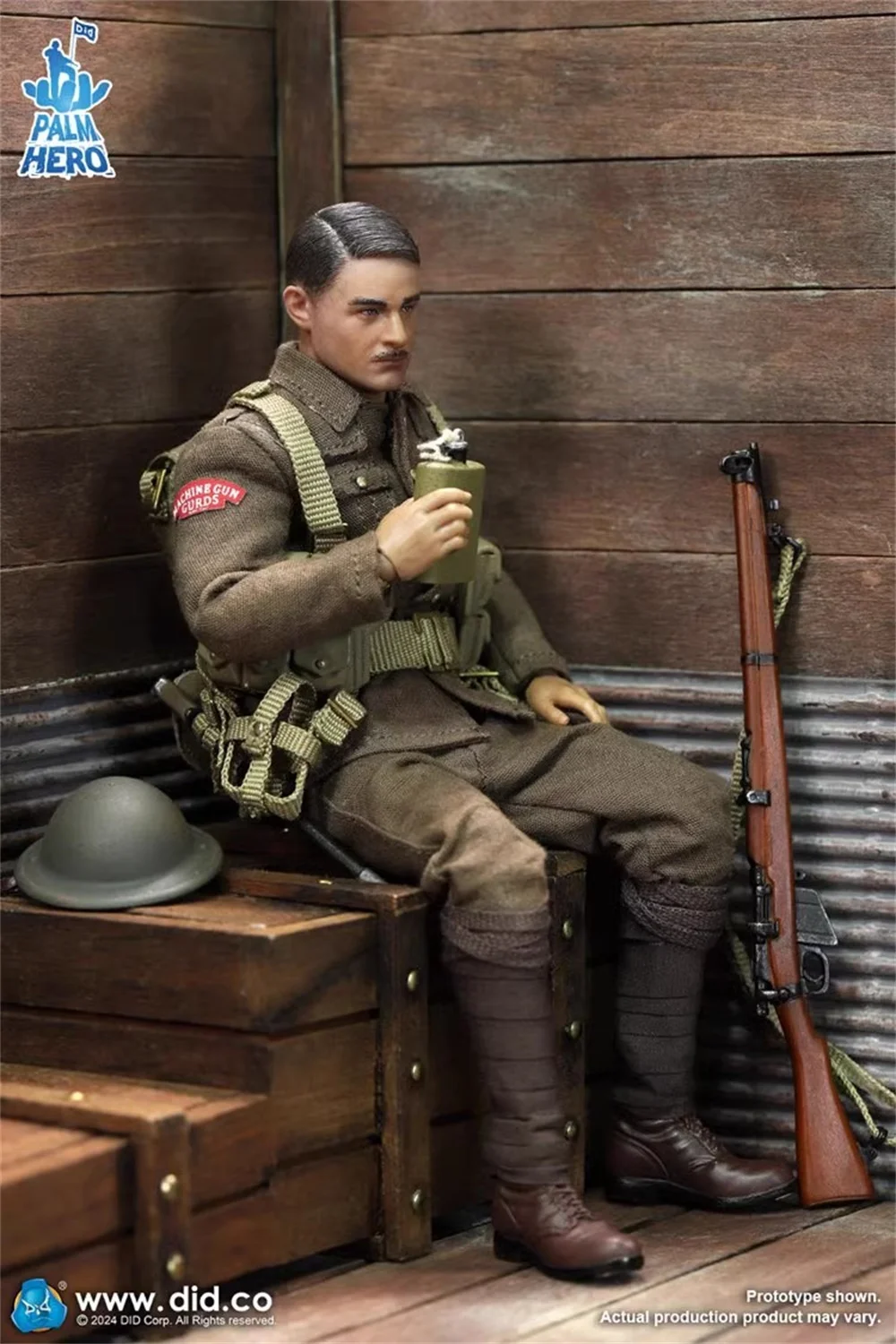 1/12 DID XB80028 World One The British Soldier Doll Male Brown Full Set Moveable Action Figure About 6