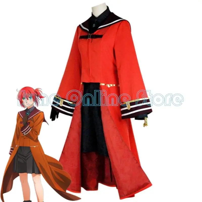 Anime The Ancient Magus\' Bride Hatori Chise Robin Cosplay Costume Wig Red School Uniform Halloween Stage Performance Suit