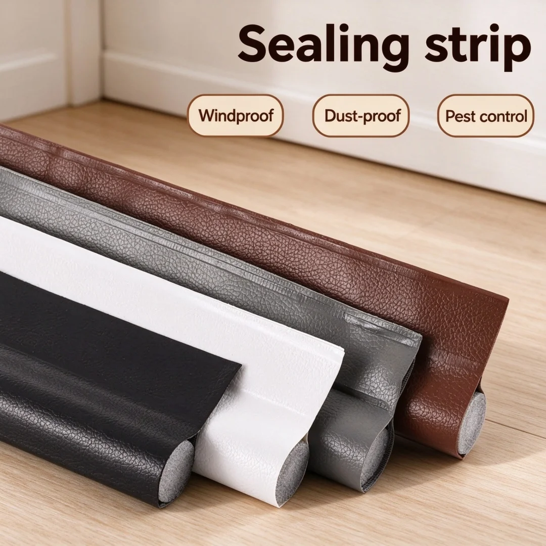 Adjustable door sealing strip，windproof sealing strip for door seams，easy to install，can block noise，cold air，light，and dust