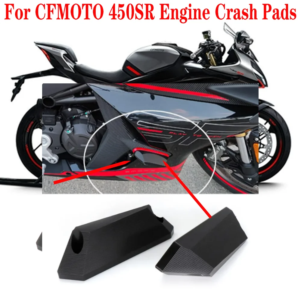 For CFMOTO 450SR 450SRS 2022 2023 2024 CF400-6 Motorcycle Engine Crash Pads Frame Sliders Protector Anti-Fall Fairing