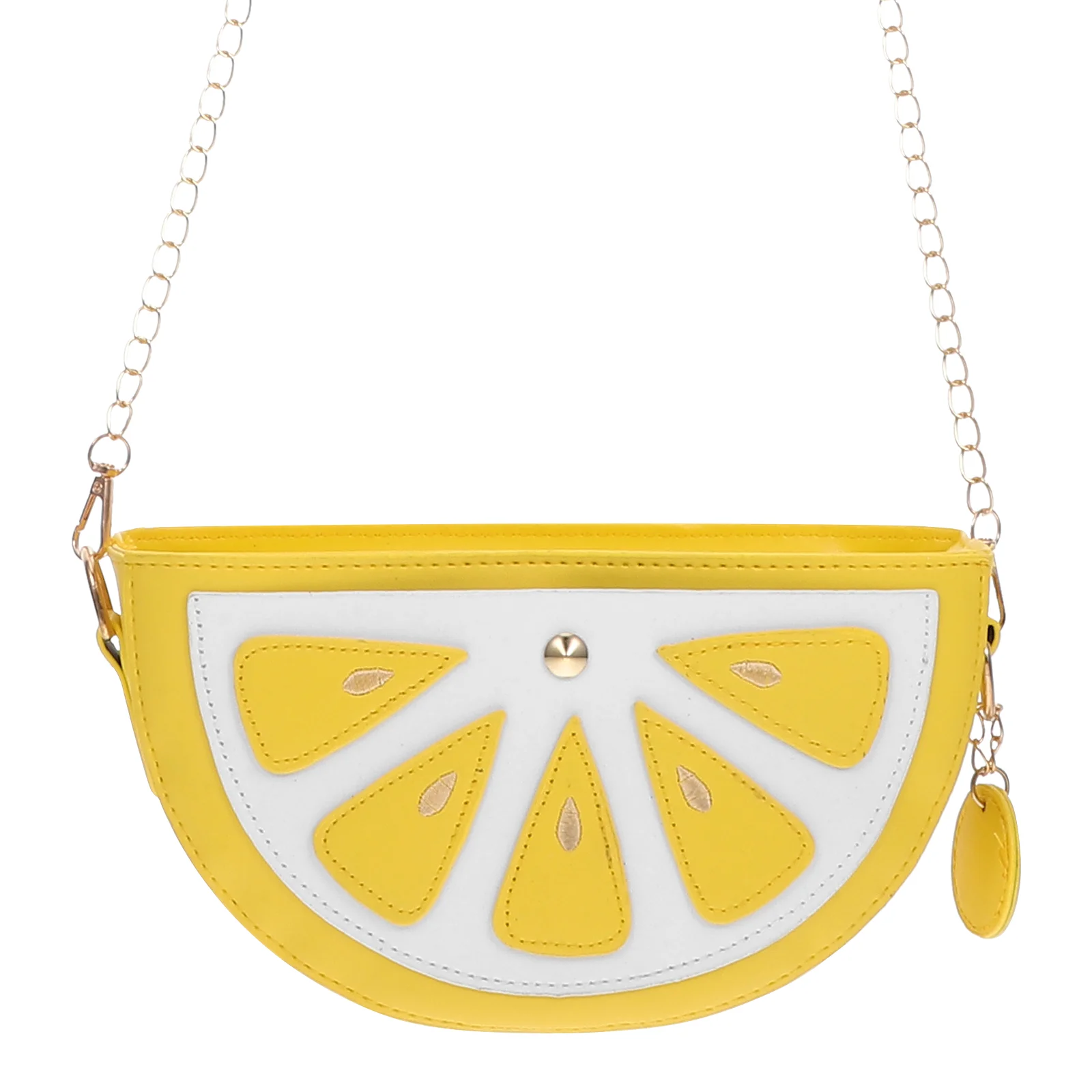 

Sweet Bag Women Fruit Packet with Gold Chain Shoulder Bag Crossbody Bag Girl Lemon Fashion Female Handbag Birthday Gift