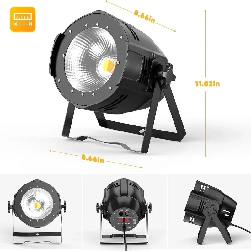 Stage Spotlight COB 100W LED DMX Light Warm/Cold White Spot Light Aurora Lighting for Church Theater Stage Lighting