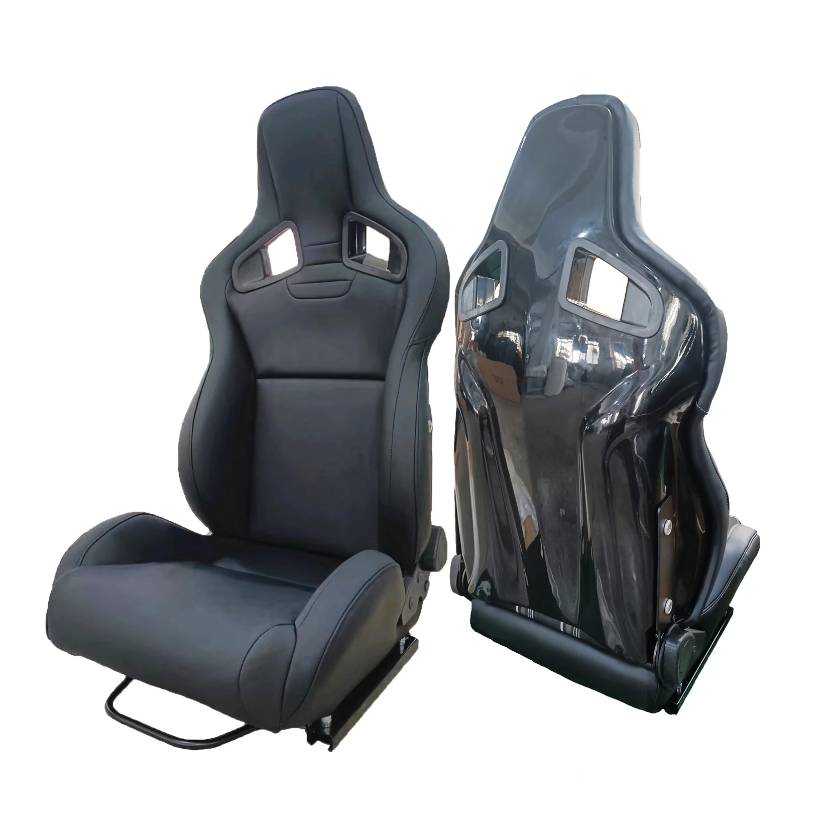 1039R Fiberglass Adjustable Leather Fabric Car Vehicle Sim Racing Seats