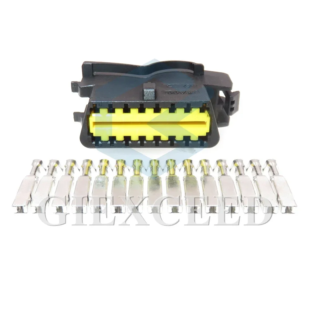 

1 комплект, 16-контактный черный автоматический встроенный диагностический интерфейс, незапечатанный разъем переменного тока в сборе, автомобильный OBD электрический кабель, розетка 989773031