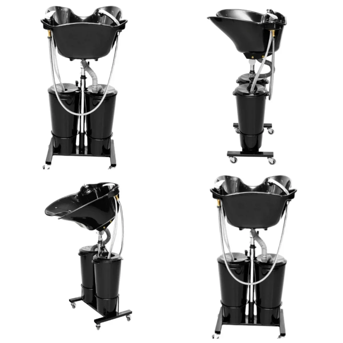 Portable Mobile Vertical Shampoo Bowl Hair Washing Sink Salon Home For Pregnant Elderly Patient Bedside Hair Washing Tool