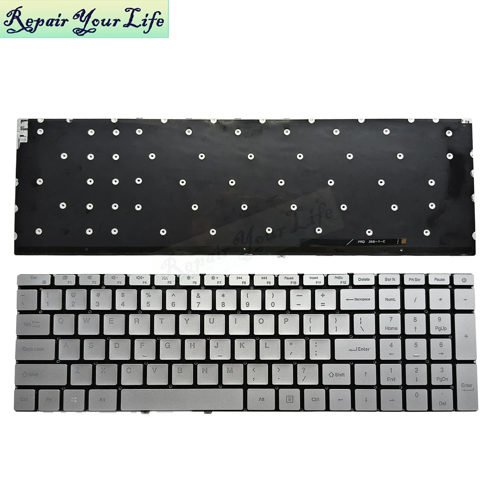 الولايات المتحدة الإنجليزية الخلفية لوحة المفاتيح ل Goldentec WINBLU WBCN12S-I3 ل EXO الذكية XQ3C دفتر Teclado الفضة MB3661007 YXT-NB93-138 #6