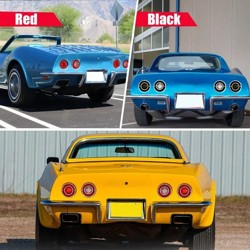 4Pcs/Set Tail Lights Backup Light Fit For Chevrolet Corvette C3 1975 1976 1977 1978 1979 Car Tail Light Signal Lamp Without Bulb