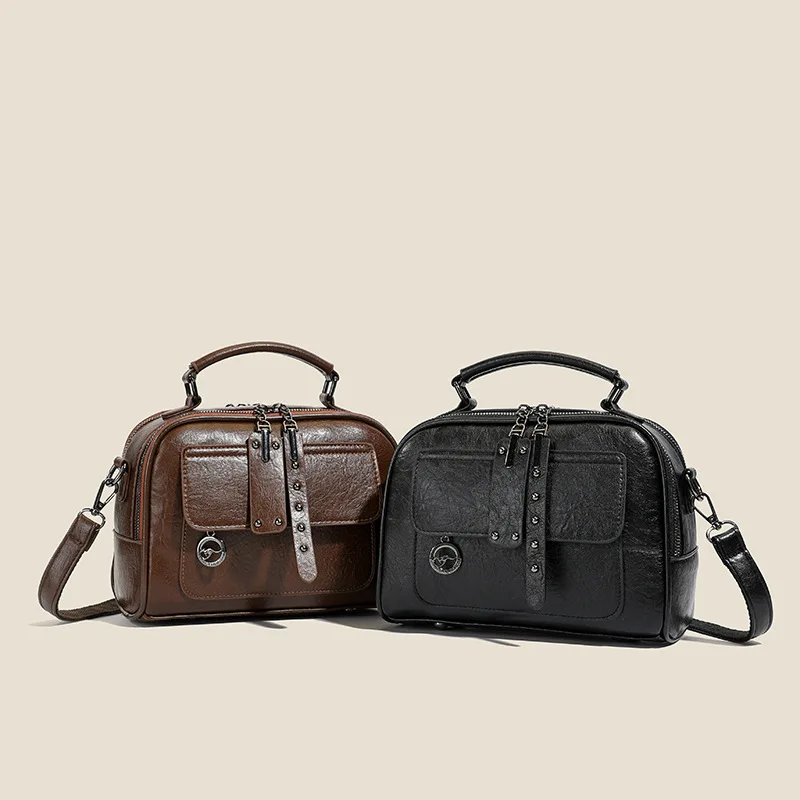 

Женская сумка-тоут большой вместимости с несколькими карманами, легкая сумка через плечо из мягкой кожи, шикарная эстетика для офиса и поездок на работу ​