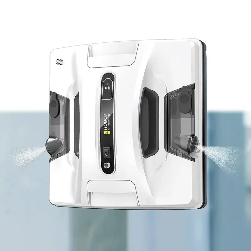 NEW HOBOT-2S Window Cleaning Robot with Dual Ultrasonic Water Spray and Control Via Smartphone or Remote Window Cleaner Robot