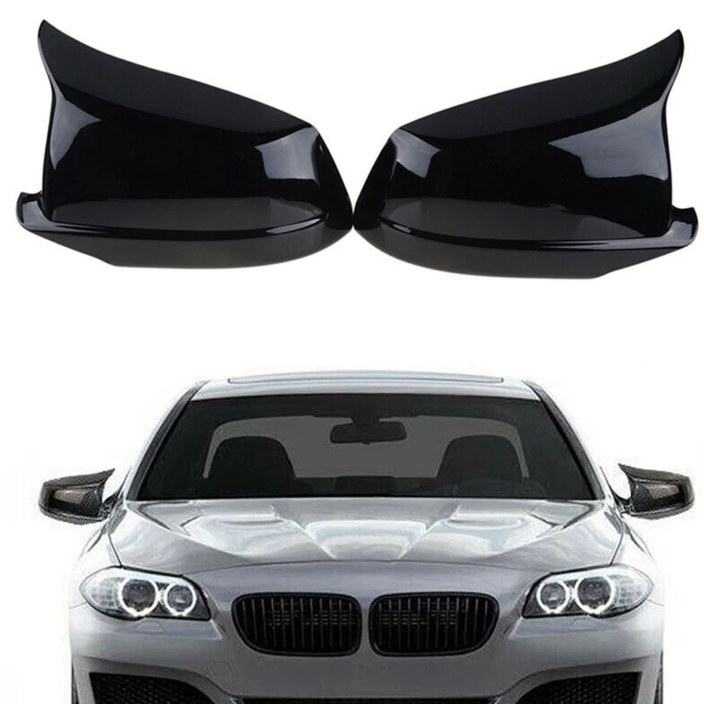 Car Rearview Mirror Cover Case for BMW F10 F11 5 Series Sedan 520i 523i 525i 528i 530i 535i 550i 2011 2012 2013 Glossy Black ABS