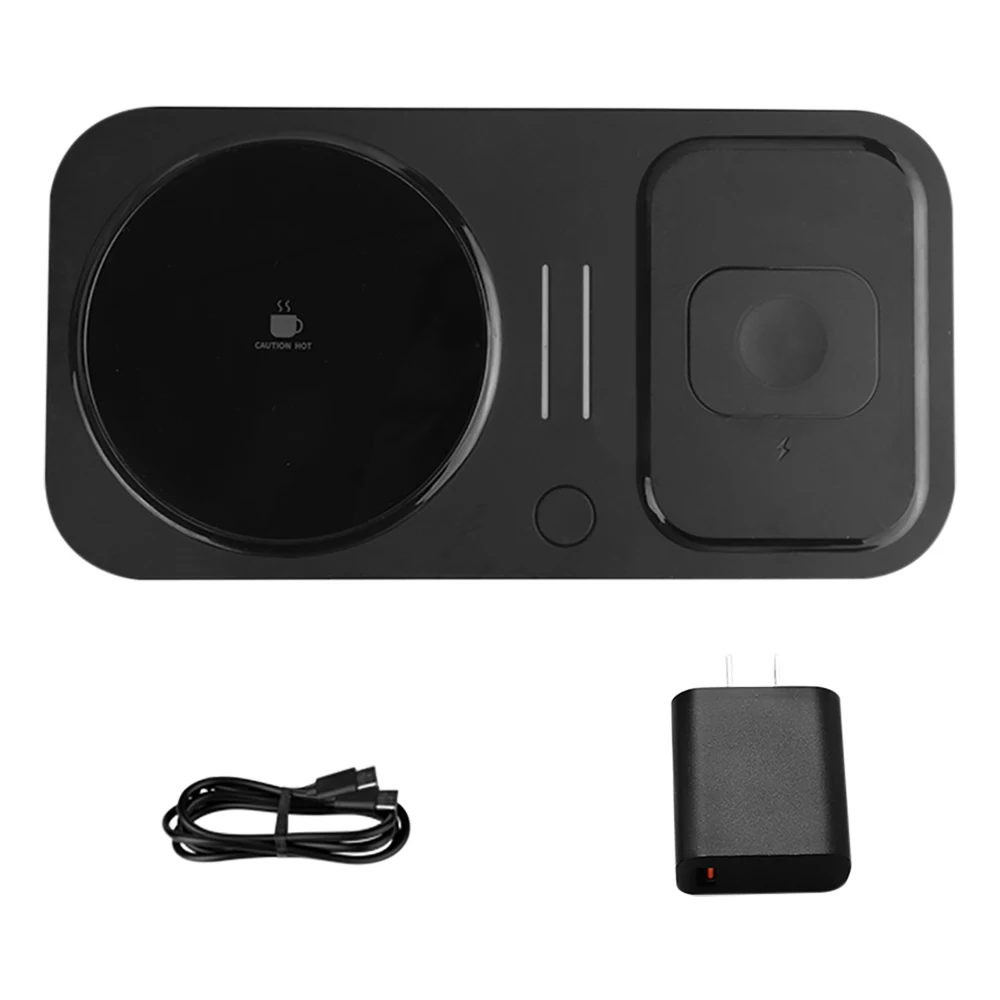 Thermostatic Thermos Coaster Heating Office Smart  Wireless Charger For Mobile Phone Headset Watch Charging Home USB Cup Warmer