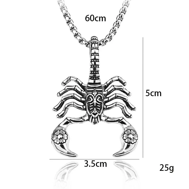 Hot Selling Hip Hop Hollow Retro Men'S Pendant Stainless Steel Necklace Personalized Trendy Jewelry