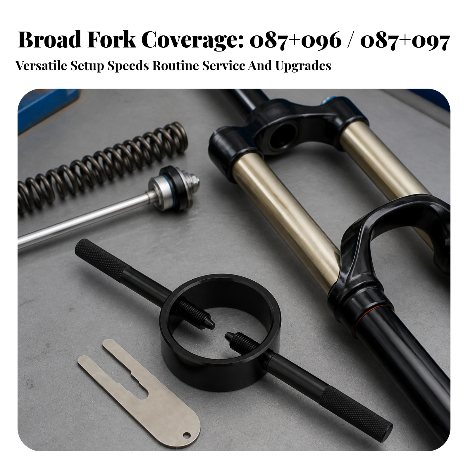 Motorcycle Fork Spring Compressor Tool Controlled Front Fork Spring Compressor Tool Reliable Heavy-Duty for Mechanics